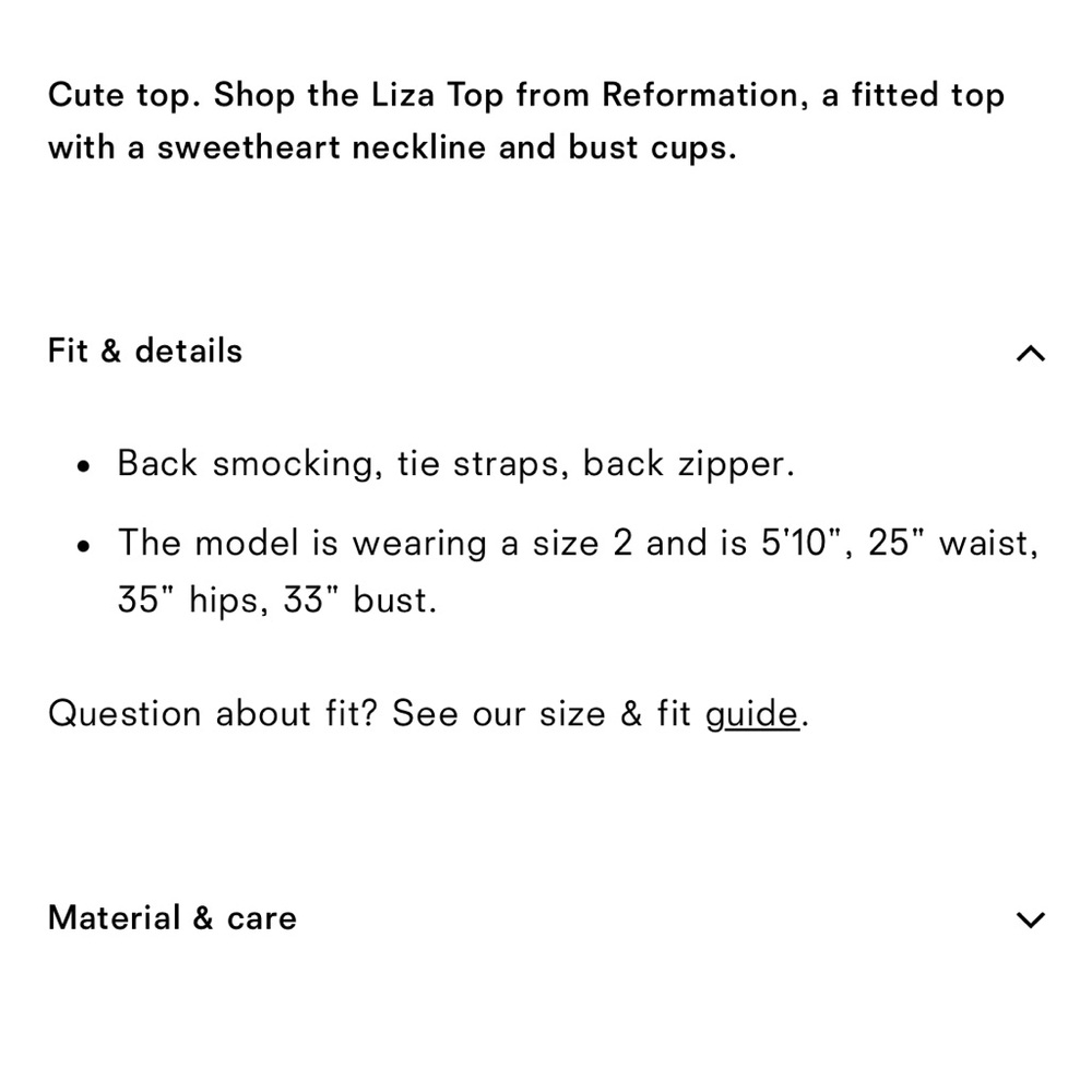 Reformation Liza Top made in Los Angeles - Picture 5 of 5